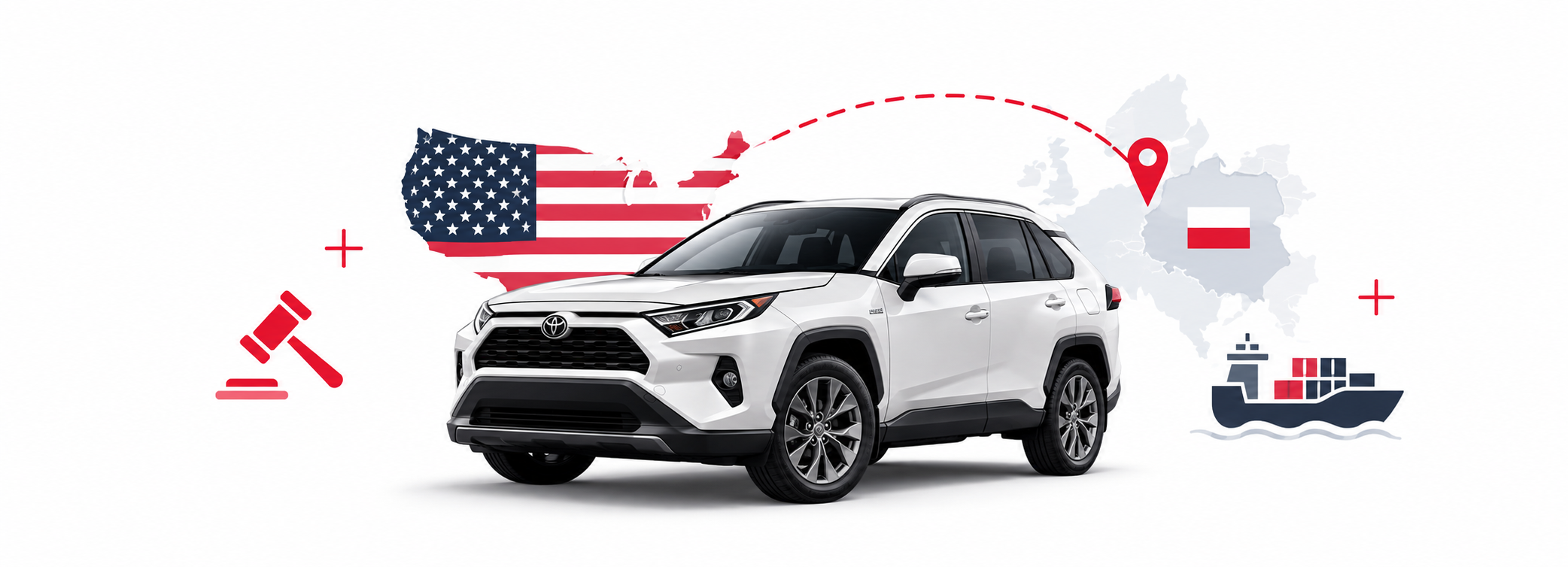 Автомобіль і маршрут доставки зі США до Європи
